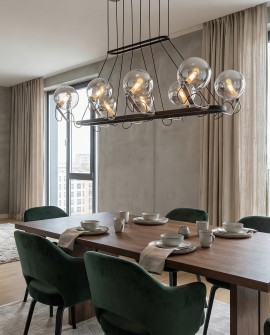 NOWOCZESNA LAMPA WISZĄCA CZARNA MARSEO PRO W8