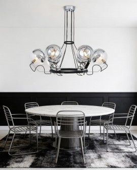 NOWOCZESNA LAMPA WISZĄCA CZARNA MARSEO W6