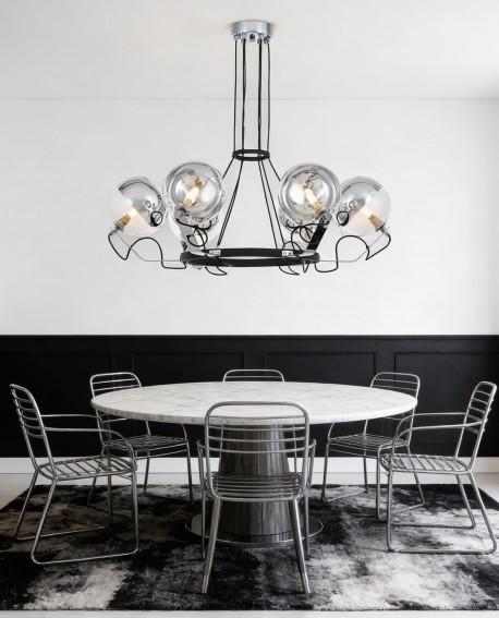 NOWOCZESNA LAMPA WISZĄCA CZARNA MARSEO W6