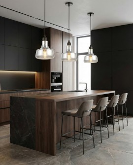 NOWOCZESNA LAMPA WISZĄCA SZKLANA BORMIO