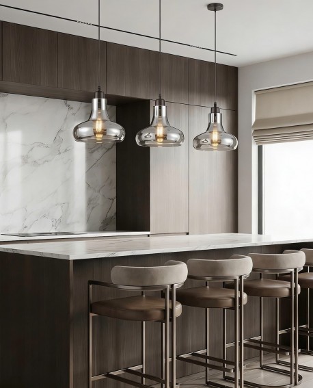 NOWOCZESNA LAMPA WISZĄCA SZKLANA AVONI