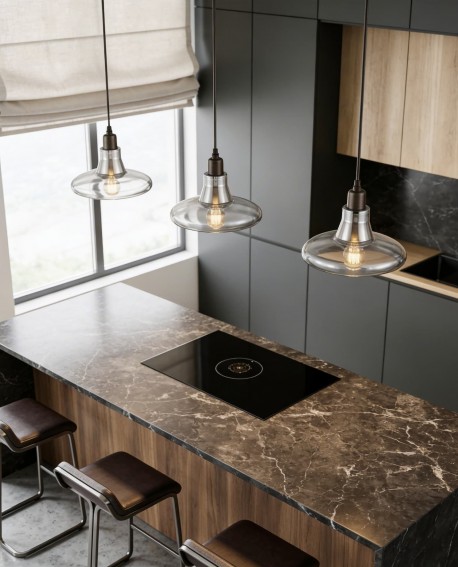 NOWOCZESNA LAMPA WISZĄCA SZKLANA ALTONI