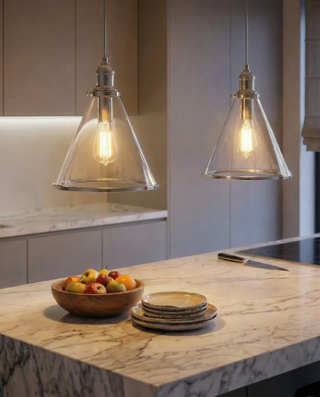 LAMPA WISZĄCA CHROMOWANA NOWOCZESN FEROLI