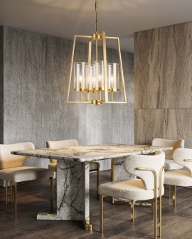 NOWOCZESNA LAMPA WISZĄCA CZARNO-ZŁOTA ARES W4