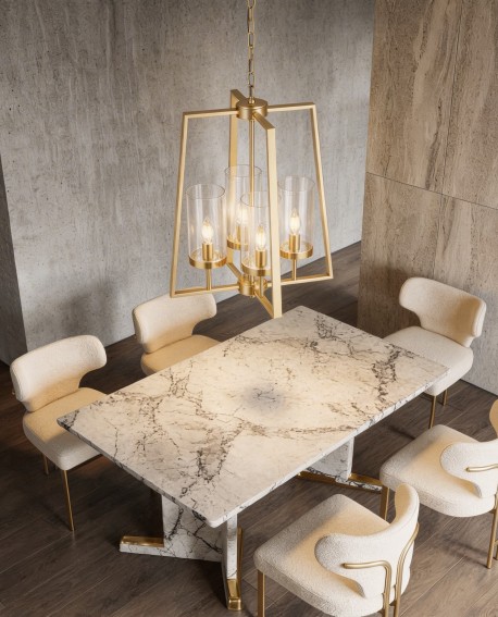 NOWOCZESNA LAMPA WISZĄCA CZARNO-ZŁOTA ARES W4