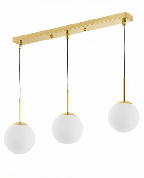 NOWOCZESNA POTRÓJNA LAMPA KLASYCZNE ZŁOTO FREDICA W3 PRO