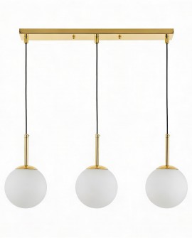 NOWOCZESNA POTRÓJNA LAMPA KLASYCZNE ZŁOTO FREDICA W3 PRO