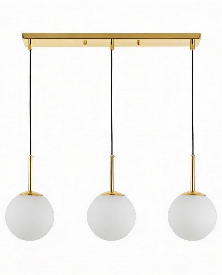 NOWOCZESNA POTRÓJNA LAMPA KLASYCZNE ZŁOTO FREDICA W3 PRO