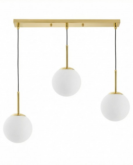 NOWOCZESNA POTRÓJNA LAMPA KLASYCZNE ZŁOTO FREDICA W3 PRO