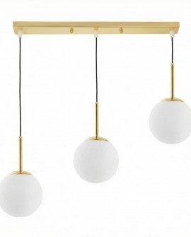 NOWOCZESNA POTRÓJNA LAMPA KLASYCZNE ZŁOTO FREDICA W3 PRO