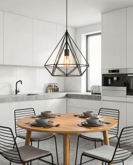 LAMPA WISZĄCA SKANDYNAWSKA CZARNA FORTI