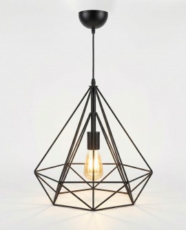 LAMPA WISZĄCA SKANDYNAWSKA CZARNA FORTI