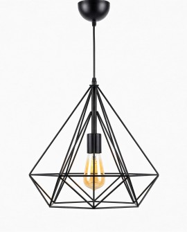 LAMPA WISZĄCA SKANDYNAWSKA CZARNA FORTI