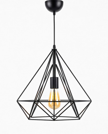 LAMPA WISZĄCA SKANDYNAWSKA CZARNA FORTI