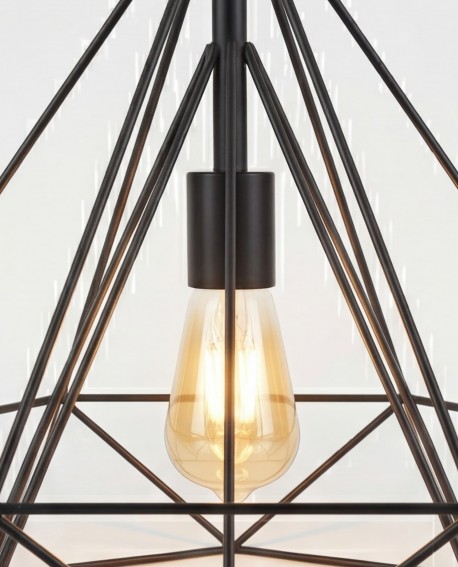 LAMPA WISZĄCA SKANDYNAWSKA CZARNA FORTI