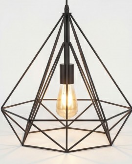 LAMPA WISZĄCA SKANDYNAWSKA CZARNA FORTI