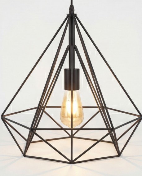 LAMPA WISZĄCA SKANDYNAWSKA CZARNA FORTI