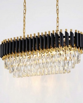 KLASYCZNY ŻYRANDOL KRYSZTAŁOWY CZARNO-ZŁOTY MAZINI PRO