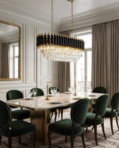 KLASYCZNY ŻYRANDOL KRYSZTAŁOWY CZARNO-ZŁOTY MAZINI PRO