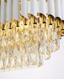 KLASYCZNY ŻYRANDOL KRYSZTAŁOWY BIAŁO-ZŁOTY MAZINI PRO