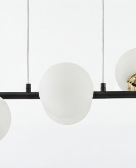 NOWOCZESNA LAMPA WISZĄCA CZARNO-ZŁOTA FINO W6