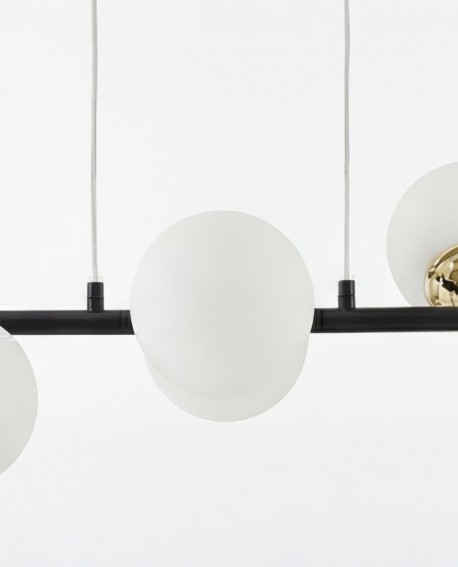 NOWOCZESNA LAMPA WISZĄCA CZARNO-ZŁOTA FINO W6