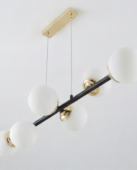 NOWOCZESNA LAMPA WISZĄCA CZARNO-ZŁOTA FINO W6