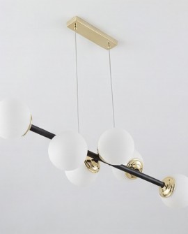 NOWOCZESNA LAMPA WISZĄCA CZARNO-ZŁOTA FINO W6