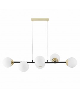 NOWOCZESNA LAMPA WISZĄCA CZARNO-ZŁOTA FINO W6