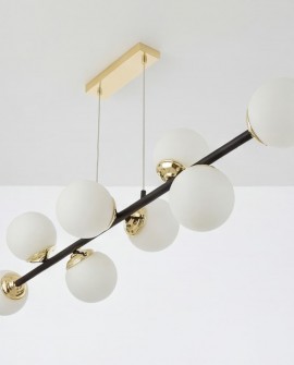 NOWOCZESNA LAMPA WISZĄCA CZARNO-ZŁOTA FINO W8