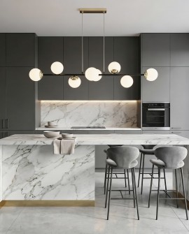 NOWOCZESNA LAMPA WISZĄCA CZARNO-ZŁOTA FINO W8