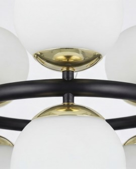 NOWOCZESNA LAMPA WISZĄCA CZARNO-ZŁOTA LEDO W9