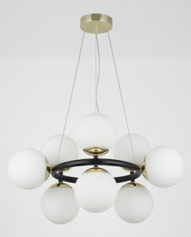 NOWOCZESNA LAMPA WISZĄCA CZARNO-ZŁOTA LEDO W9