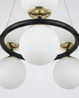 NOWOCZESNA LAMPA WISZĄCA CZARNO-ZŁOTA LEDO W9