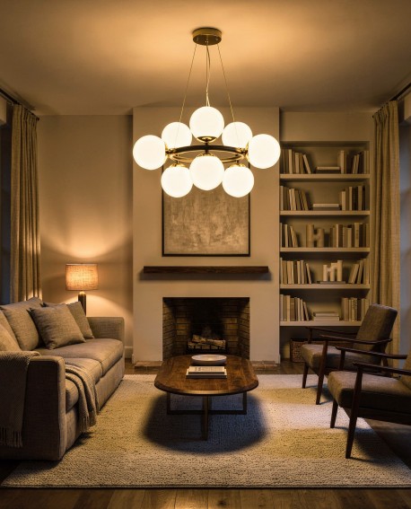 NOWOCZESNA LAMPA WISZĄCA CZARNO-ZŁOTA LEDO W9