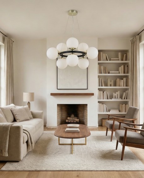 NOWOCZESNA LAMPA WISZĄCA CZARNO-ZŁOTA LEDO W9