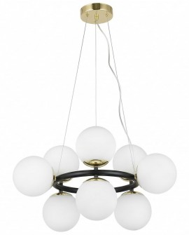 NOWOCZESNA LAMPA WISZĄCA CZARNO-ZŁOTA LEDO W9