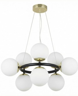 NOWOCZESNA LAMPA WISZĄCA CZARNO-ZŁOTA LEDO W9