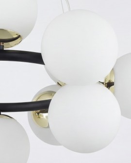 NOWOCZESNA LAMPA WISZĄCA CZARNO-ZŁOTA LEDO W12