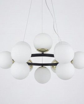 NOWOCZESNA LAMPA WISZĄCA CZARNO-ZŁOTA LEDO W12