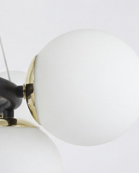 NOWOCZESNA LAMPA WISZĄCA CZARNO-ZŁOTA LEDO W12