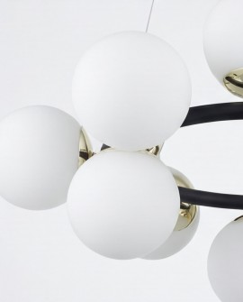 NOWOCZESNA LAMPA WISZĄCA CZARNO-ZŁOTA LEDO W12