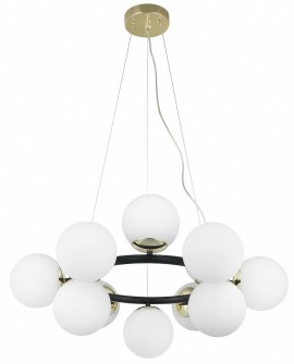 NOWOCZESNA LAMPA WISZĄCA CZARNO-ZŁOTA LEDO W12