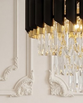 KLASYCZNY ŻYRANDOL KRYSZTAŁOWY ZŁOTY MAZINI D40