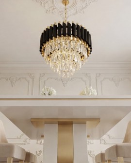 KLASYCZNY ŻYRANDOL KRYSZTAŁOWY ZŁOTY MAZINI D40