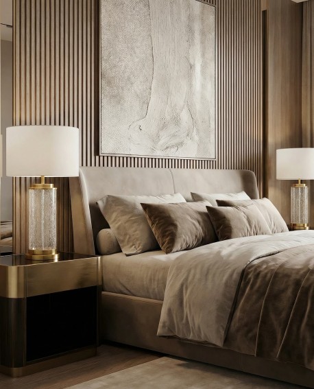 LAMPA NOCNA GLAMOUR BIAŁO-MOSIĘŻNA POSITANO