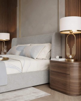 GLAMOUR LAMPA NOCNA BIAŁO-MOSIĘŻNA ZANETTI