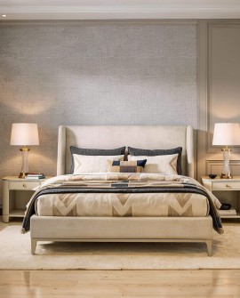 LAMPA NOCNA GLAMOUR BIAŁO-MOSIĘŻNA VILLANOVA