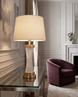 LAMPA NOCNA GLAMOUR BIAŁO-MOSIĘŻNA VILLANOVA