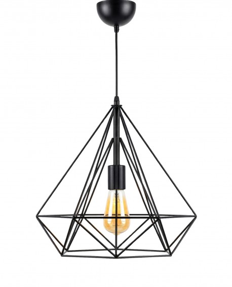 LAMPA WISZĄCA SKANDYNAWSKA CZARNA FORTI